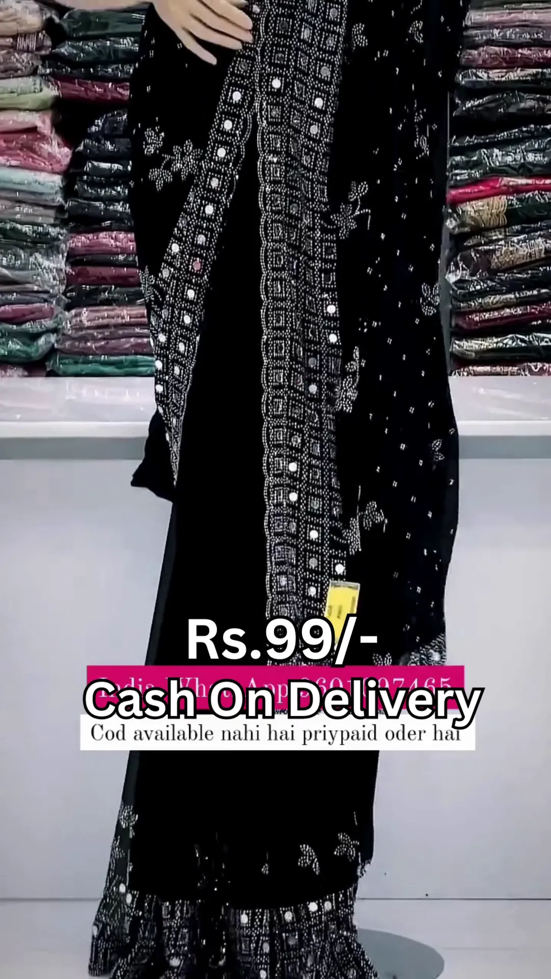 Midnight Noir Shimmer Saree with Mirror Work β Designer Black Party Wear Saree with Sequin & Silver Border