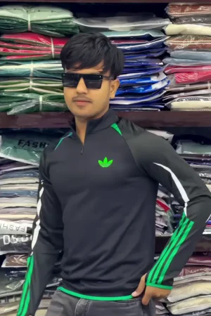 Men’s Full Sleeve Polo T-Shirt with Chain Collar