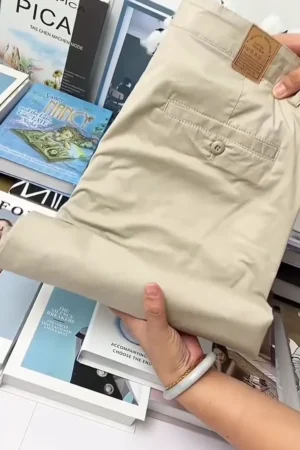 π Menβs Beige Strait Fit Chino Pants β Cotton Casual & Formal Wear Trousers β¨