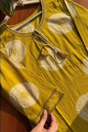 Premium Cotton Suit Set – Yellow